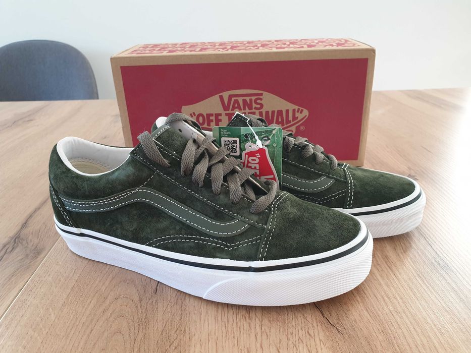 Nowe Tenisówki Vans Old Skool, unisex, skóra, zamsz, rozmiar 35