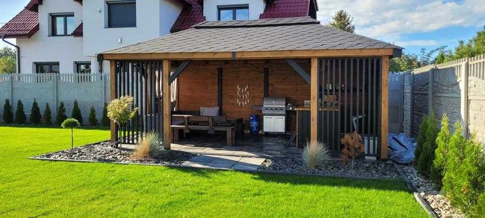 • • • • Altana ogrodowa • • • • NOEMI V 6x4 m lamele DREWNOTRIK