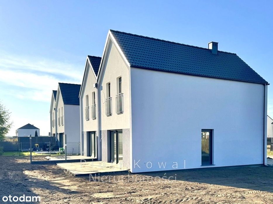 Bliźniak 98,5 m2 - podwójna ściana- taras od południa -własność gruntu