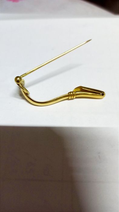 Фібула латунна, ручна робота — історична реконструкція, функціональна