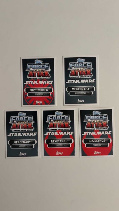 Star Wars Force Attax Extra Phasma Teebo Scavenger Elio Asty Speeder