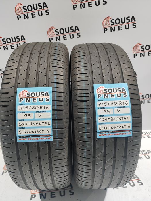 2 pneus semi novos 215-60R16 Continental - Oferta dos Portes