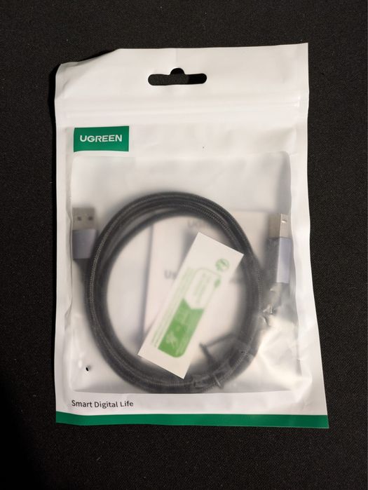 Kabel UGREEN USB 2.0 A do B (drukarkowy) w oplocie – Nowy