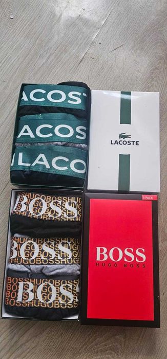 Zestaw komplet 3pak gucci bokserki lacoste meskie boss