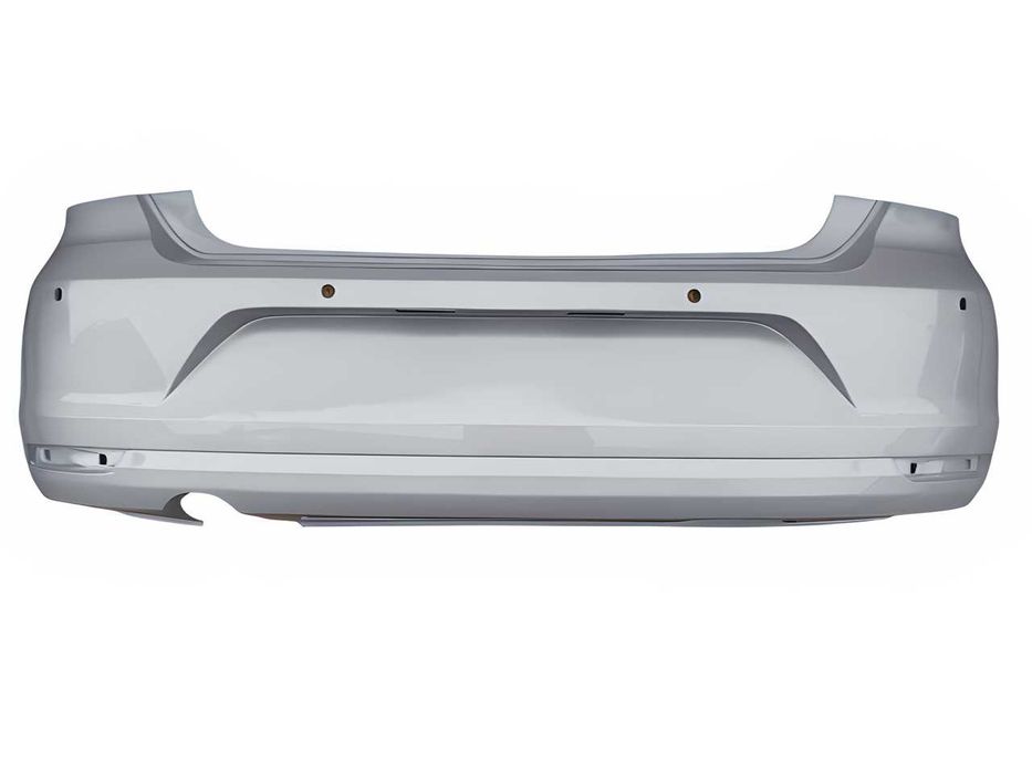 VW Polo 6R 6C 14-17r LIFT zderzak tylny srebrny LA7W