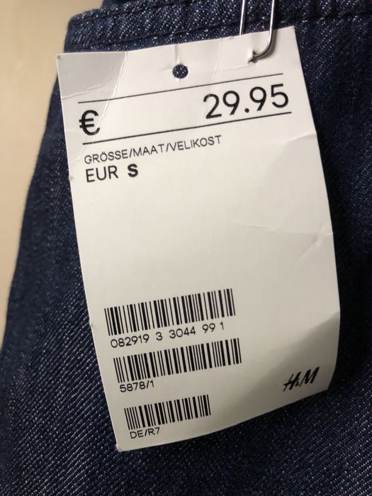 Из ГерманииДжинс.юбка-карандаш H&M:завыш.талия,сложн.крой.За пол цены!
