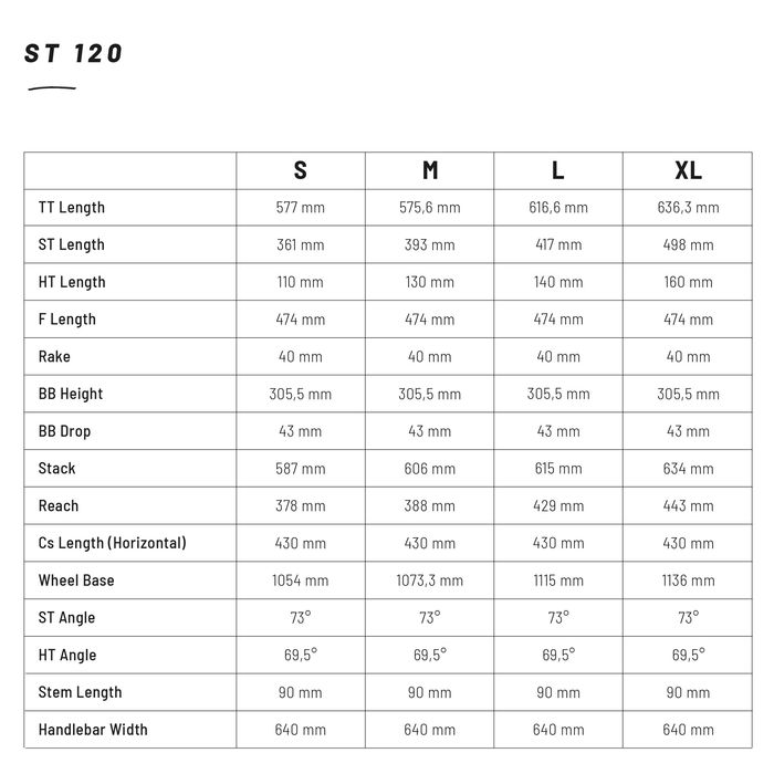 BICICLETA BTT DE PASSEIO ST 120 27,5" CINZENTO/LARANJA