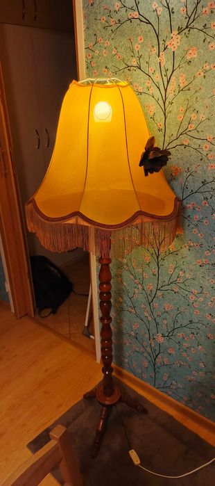 Lampa stojąca PRL Rzemiosło