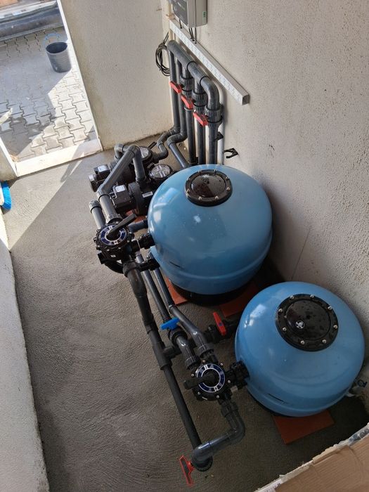 Montagem máquinas de piscina