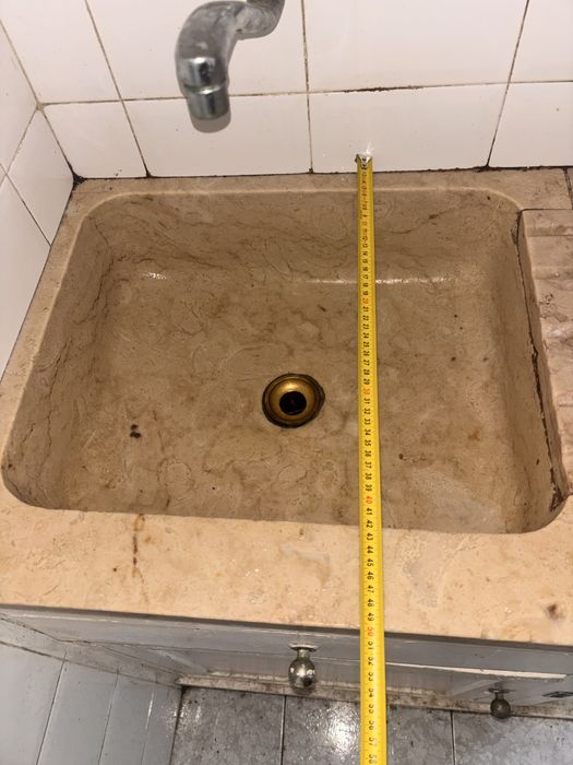 Bancada lava-loiça marmore Lioz