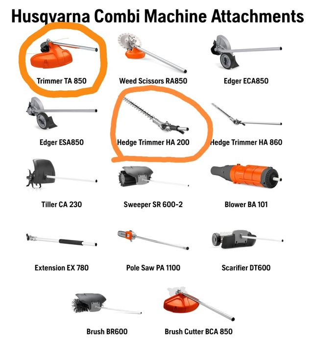 Roçadora Husqvarna 525 LK Multifunções  + corta sebes