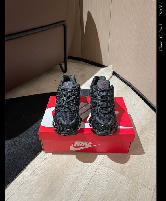 Czarne buty sportowe Nike Shox TL, rozmiar 45