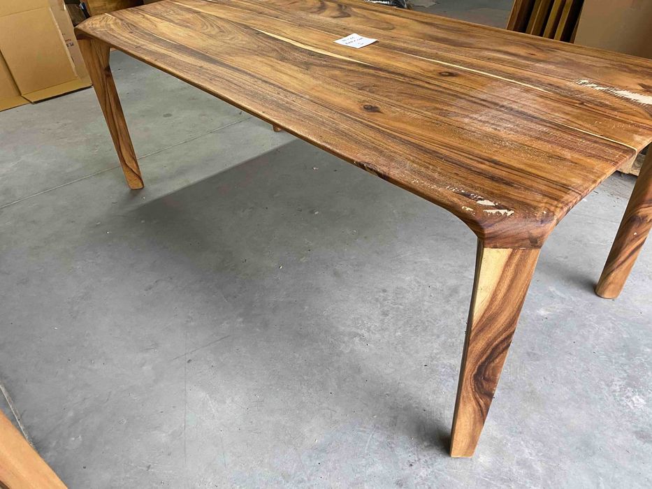 Elegancki drewniany stół do salonu, jadalni, 200 x 100 cm, drewniane nogi.