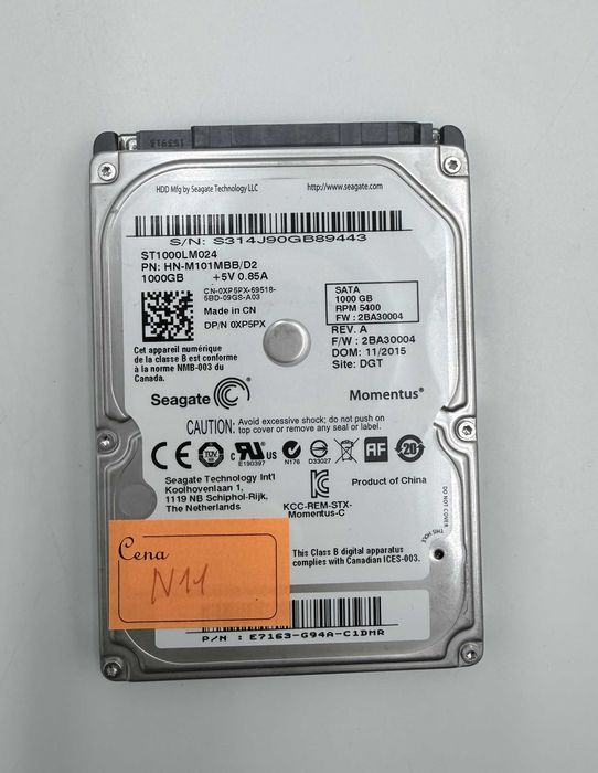 Dysk HDD Seagate ST1000LM024 1TB SATA GW3m N11
