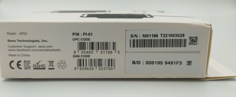 Interkom bluetooth, zestaw słuchawkowy do kasku sena pi-01