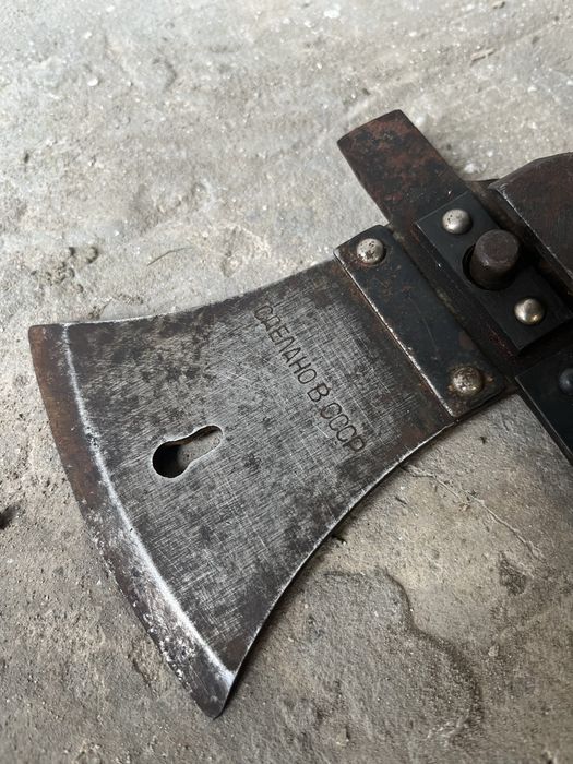 Siekiera ZSRR / PRL – Made in USSR – metalowy trzonek CCCP