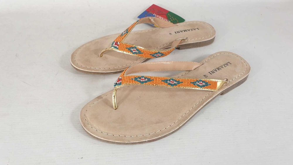 LAZAMANI japonki klapki  damskie  SKÓRA ROZMIAR 40