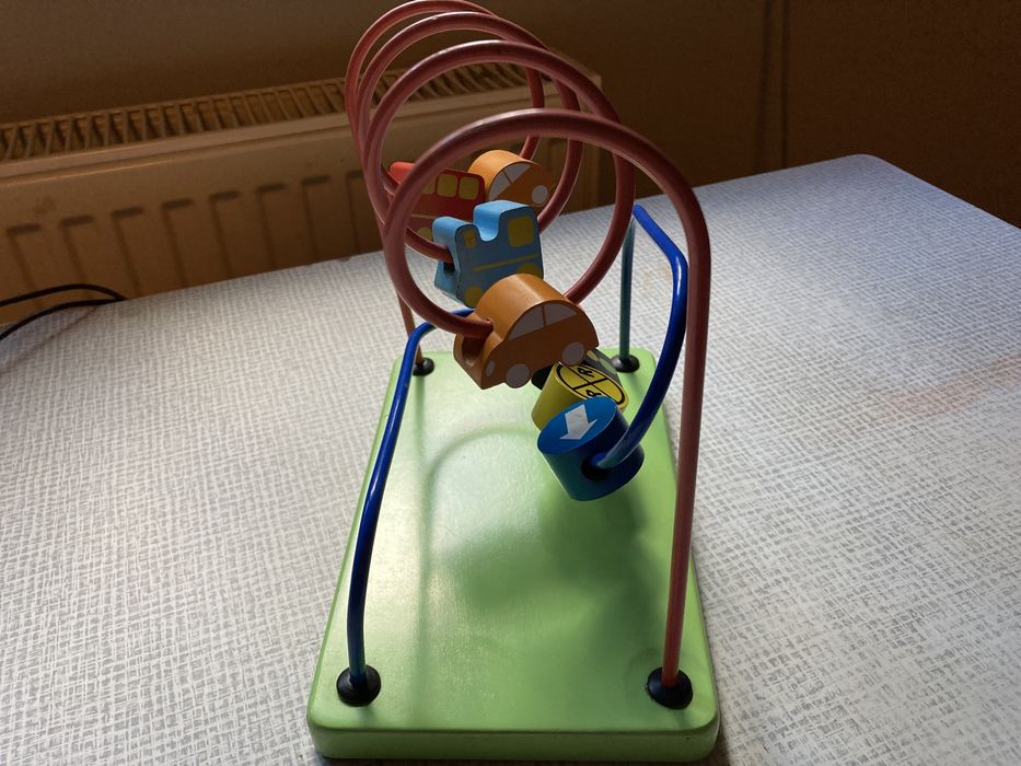 Pętla motoryczna samochodziki, znaki drogowe, zabawka Montessori