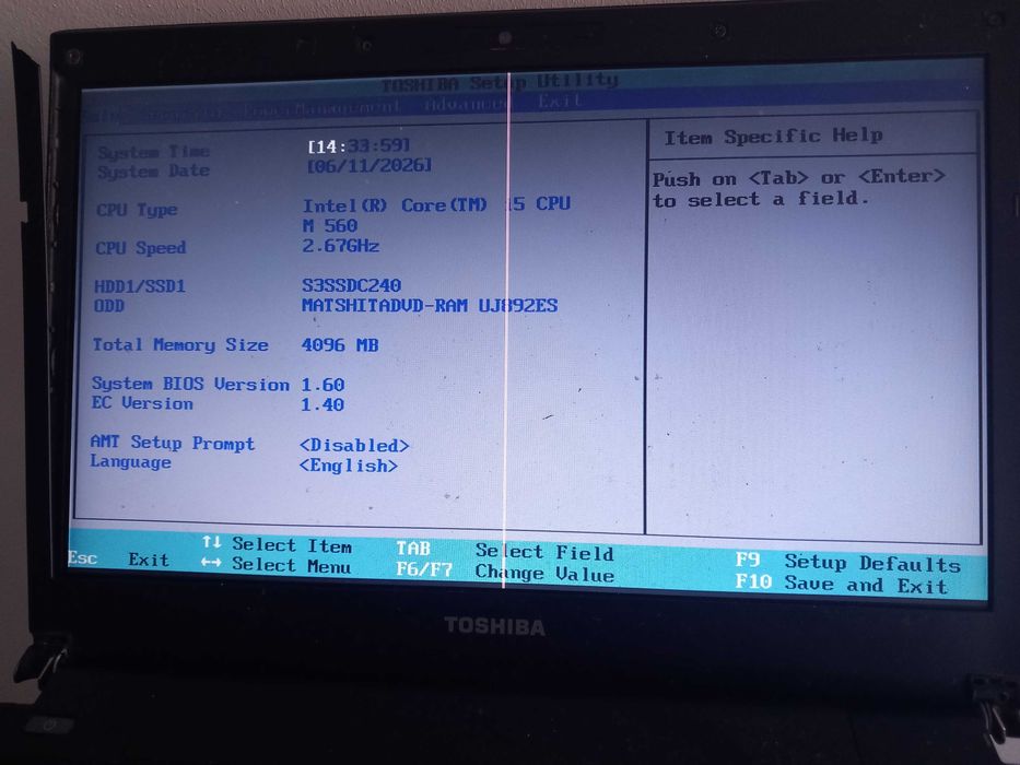 Portátil Toshiba Portege R700-18p - Modelo Nº PT311E-031025EP