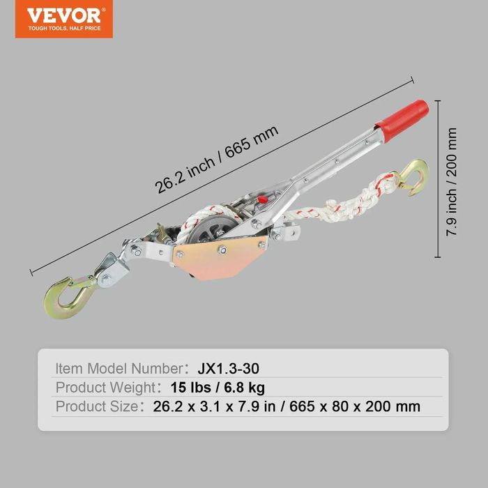 wyciągarka dźwigniowa power puller Vevor 750 kg