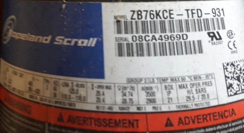 Компресор Copeland Scroll.