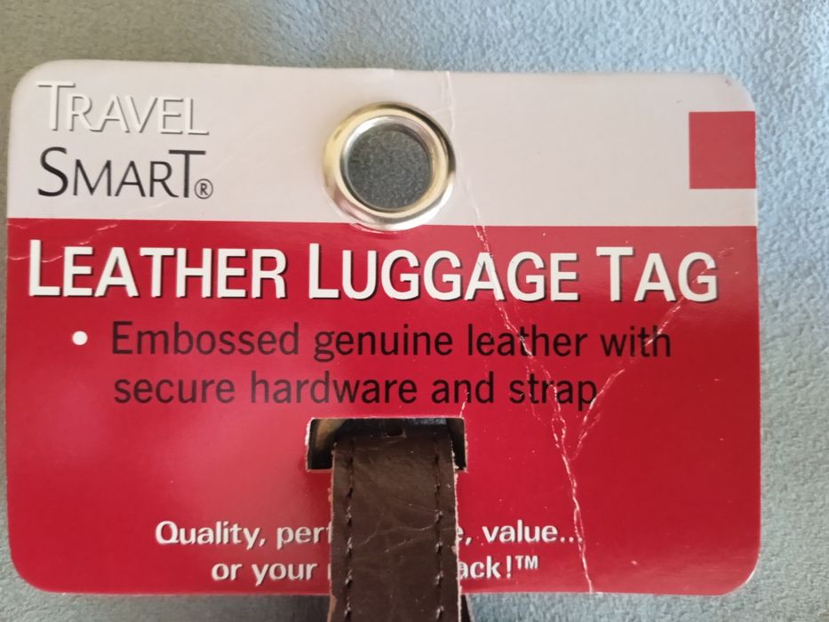 Бирка для багажа из натуральной кожи