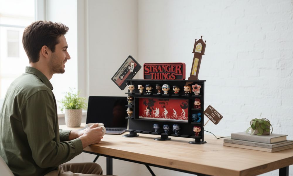 Ekspozytor Półka STRANGER THINGS na figurki z Kinder Joy 3D