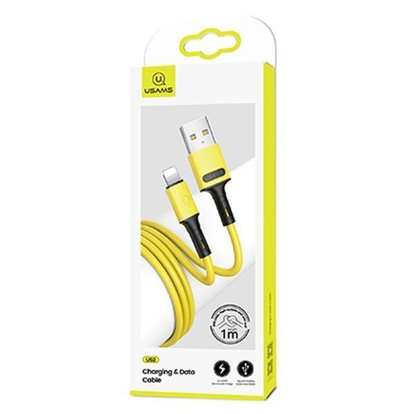 USAMS Kabel U52 lightning 2A Fast Charge1m żółty/yellow SJ434USB03