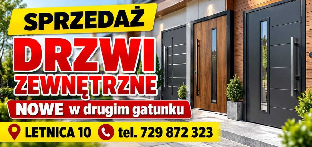 Drzwi zewnętrzne nowe w II gatunku