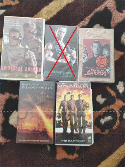 Commando, uniwersalny żołnierz, i inne - zestaw vhs