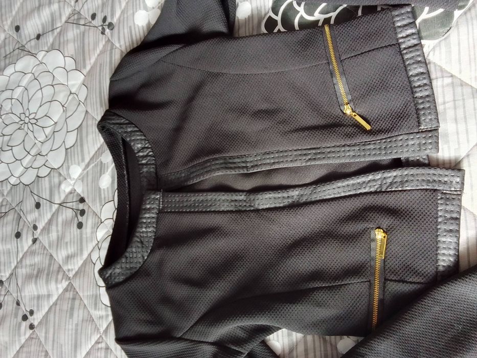 Narzuta kardigan bolerko czarny S