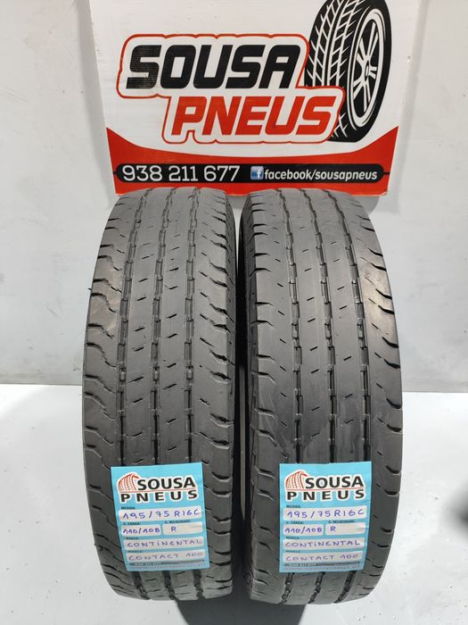 2 pneus semi novos 195-75R16C Continental - Oferta dos Portes