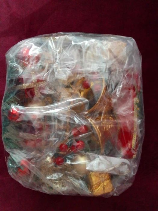 Wieniec Bożonarodzeniowy LED Merry Christmas Świąteczny Stroik 30-35cm