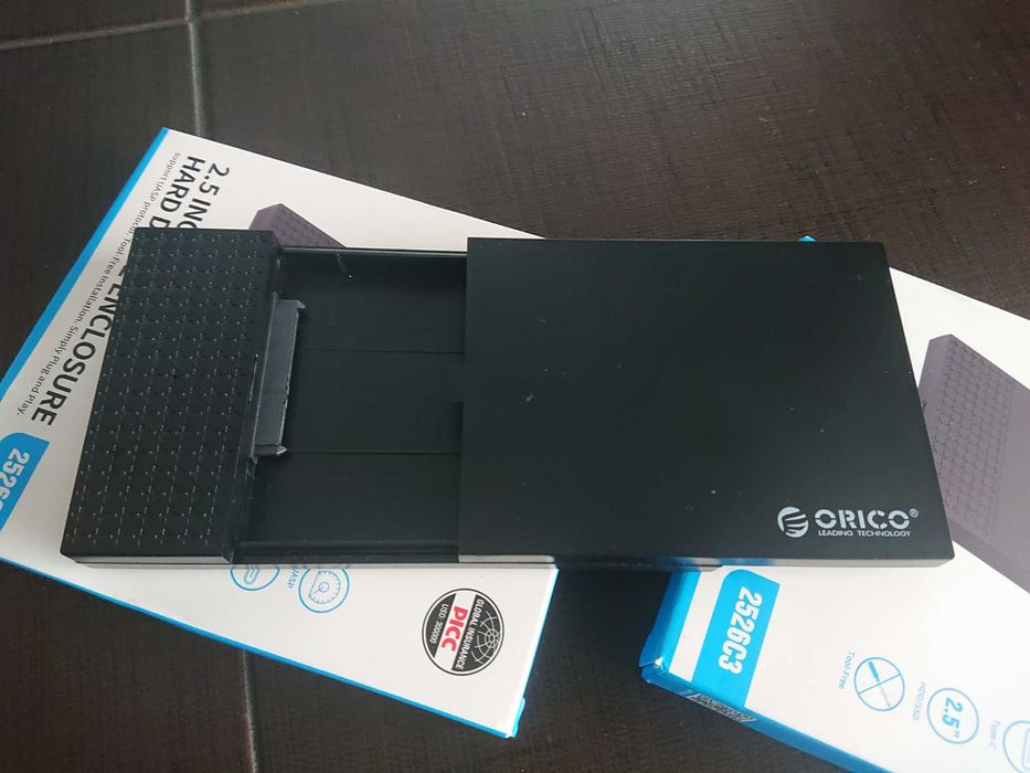 Caixa externa disco ssd hdd sata c cabo usb 3.1 marca Orico disco ex