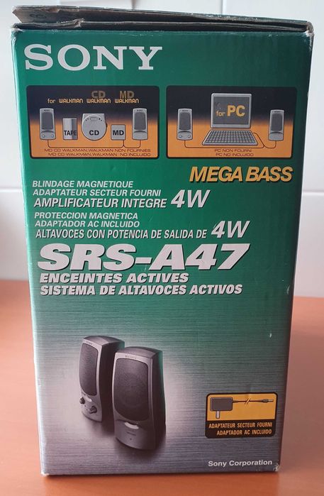 Colunas Sony Mega Bass SRS-A47