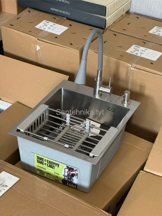 Кухонная мойка Lidz 40*50 Brushed Steel