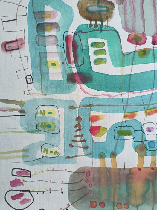 Obraz akwarelowy, akwarela, abstrakcja, praca autorska, format A2