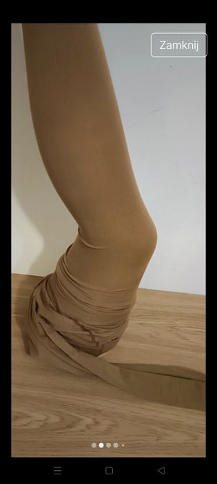 Rajstopy den 40 kryjące gładkie kolor beżowy połysk