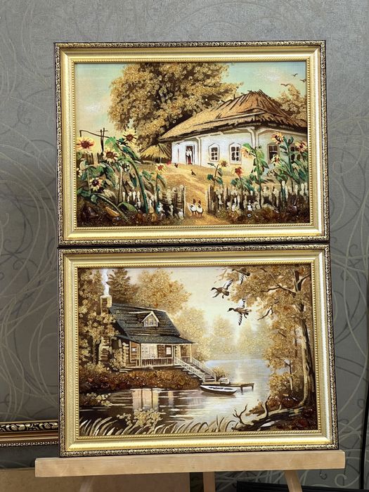 Картины из янтаря иконы картини з бурштини ікони портрет