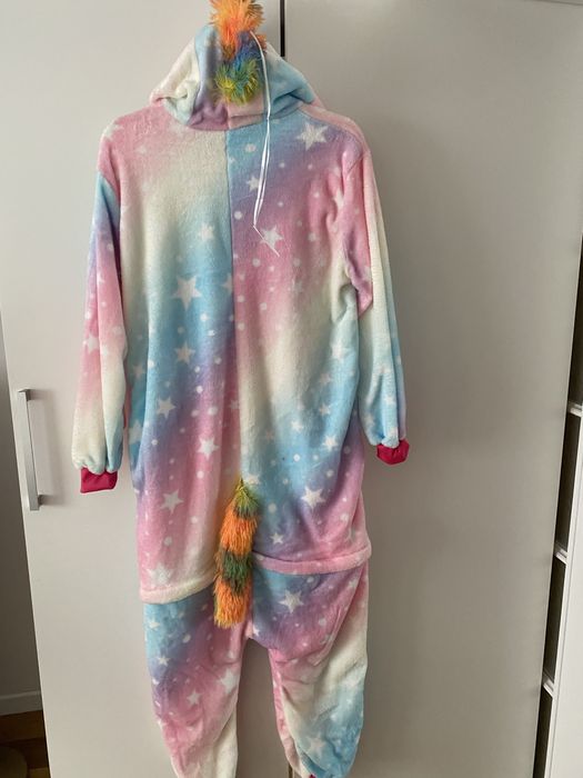 Kigurumi Jednorożec L/XL Piżama Kombinezon Pluszowy Pastelowy z Kapturem