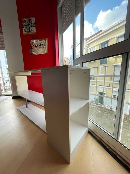 HOMCOM Secretária de Canto Giratória 360º