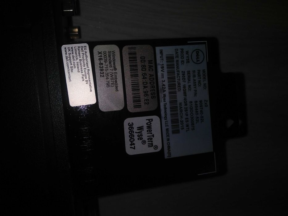 Міні ПК Неттор Dell WYSE Zx0 безшумний, 4GB, Win10 на SSD 64GB, Radeon