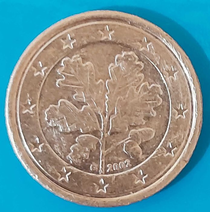 1 Cêntimo de 2002 letra G da Alemanha