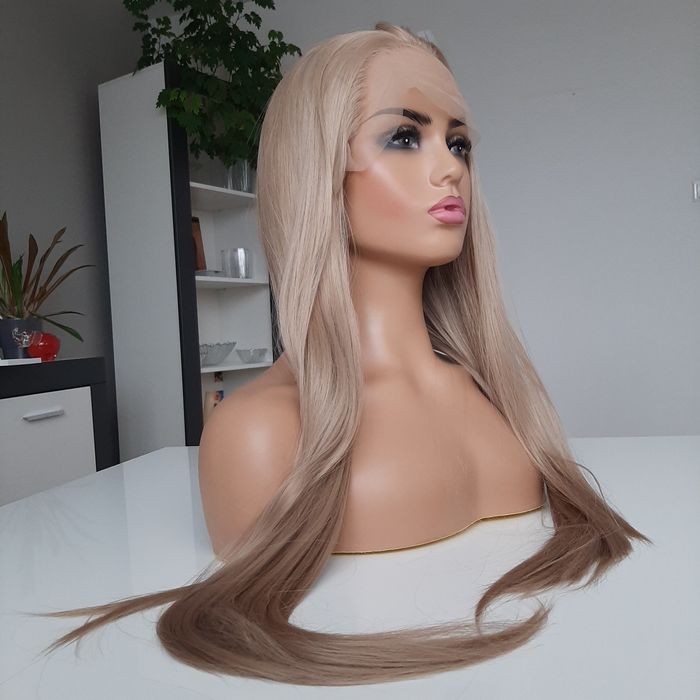 Peruka lace front naturalny blond 70cm