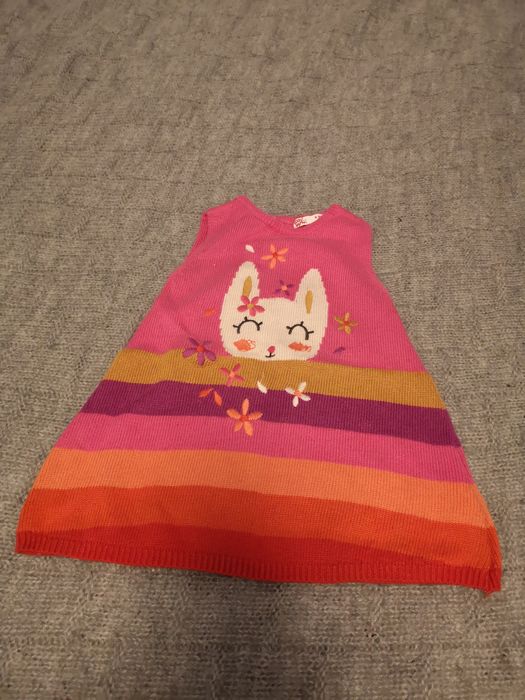 Sukienka z wełna dpam zajączek 74