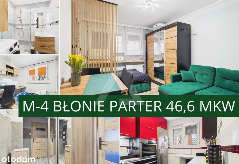 3 pokoje 46,6 m², po remoncie, parter, Błonie