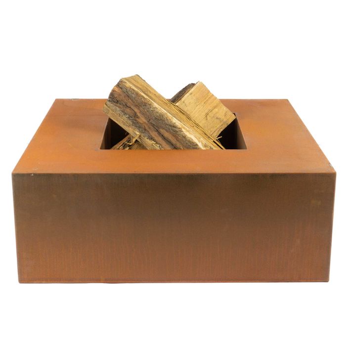 Palenisko ogrodowe Stal Corten Kwadrat 80 cm + GRATIS Kijki Stal