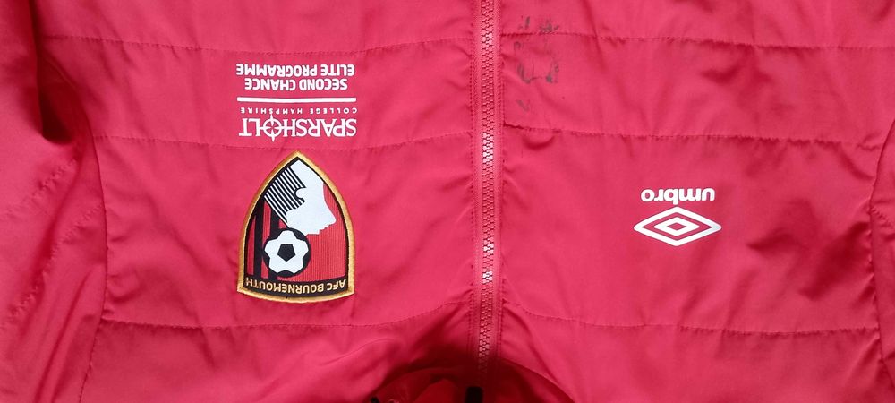 Куртка ФК Борнмут Англія Umbro червона чоловіча з поліестеру розмір М