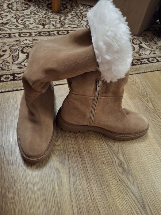 Зимові чоботи/сапожки/ботфорди замшеві