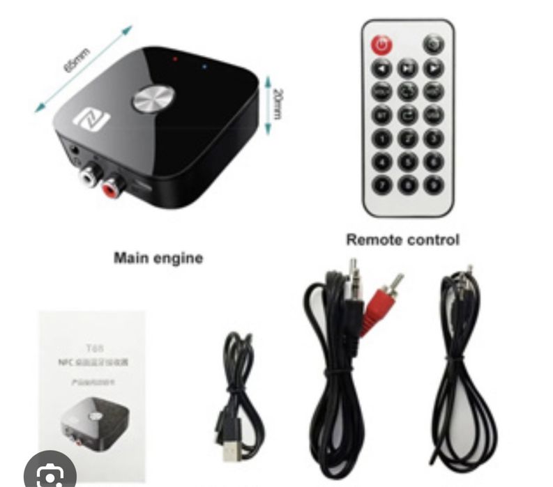 Receptor e transmissor áudio Bluetooth 5.3